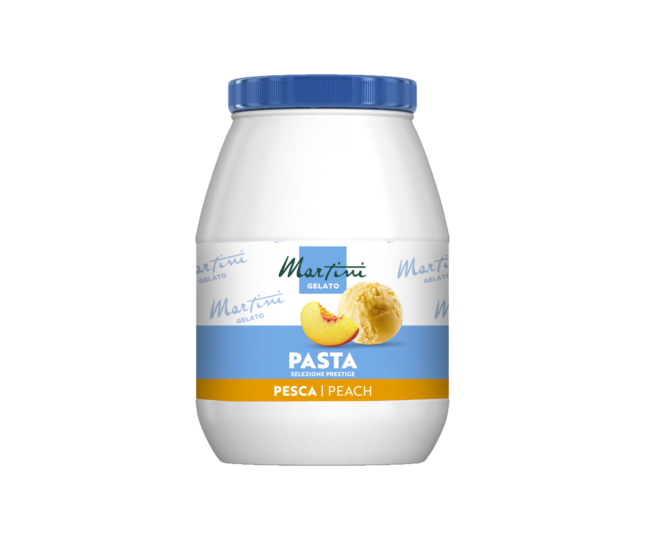 barattolo di pasta alla pesca per gelatieri profesisonisti