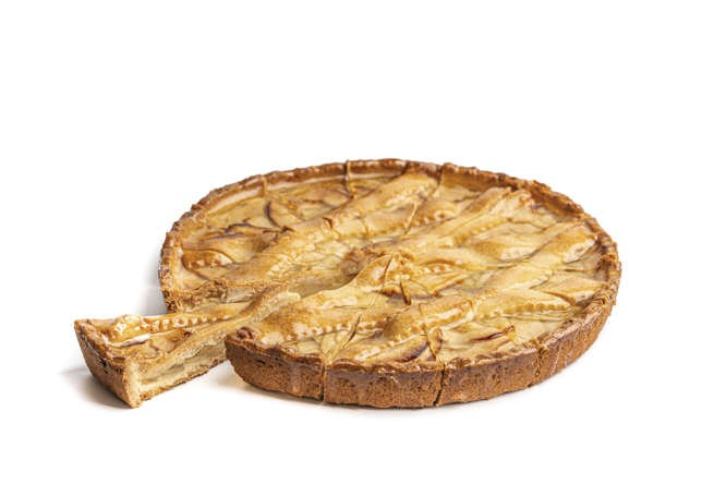 torta di mele pretagliata