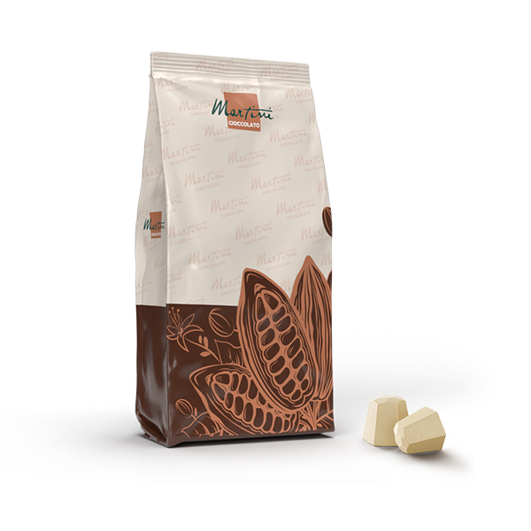 sacchetto cioccolato standard diamanti ariba bianco per cioccolatieri professionisti