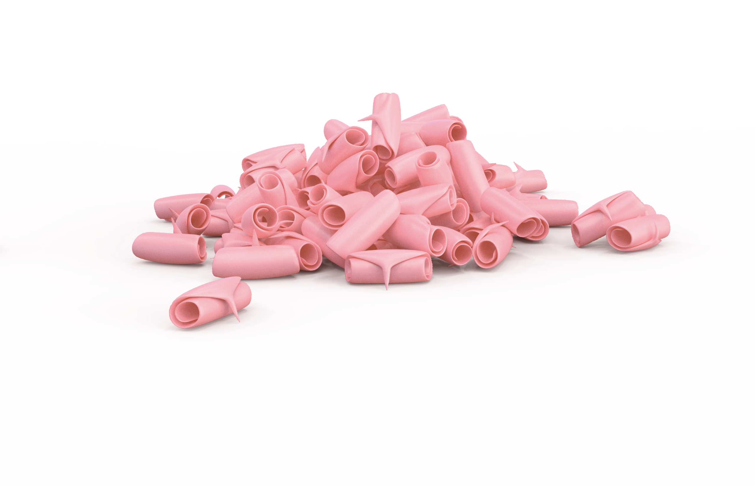 riccioli alla fragola per decorazioni cioccolato per professionisti