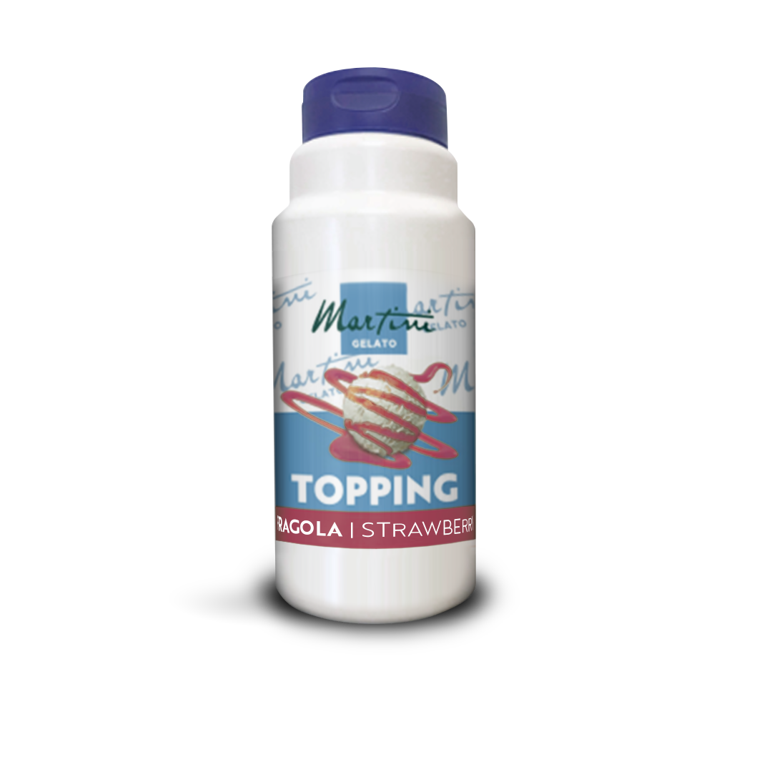 tubetto di topping alla fragola per gelatieri professionisti